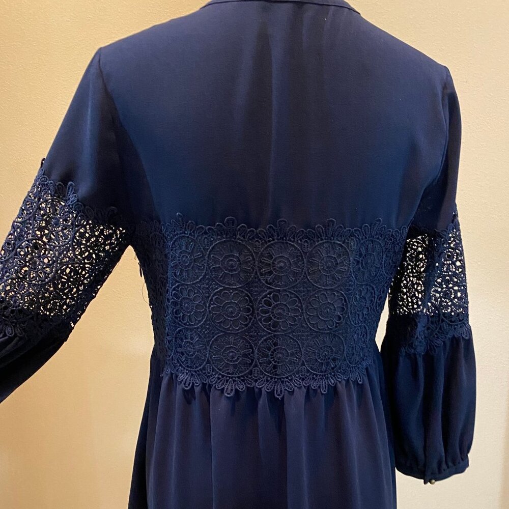 Forever 21 Navy Blue Long Sleeve Dress - Picture 3 of 3